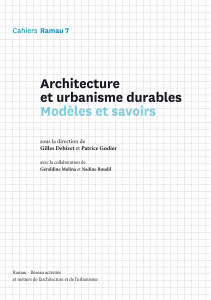 Architecture et urbanisme durables - Couverture, Cahiers Ramau, 7, 2015