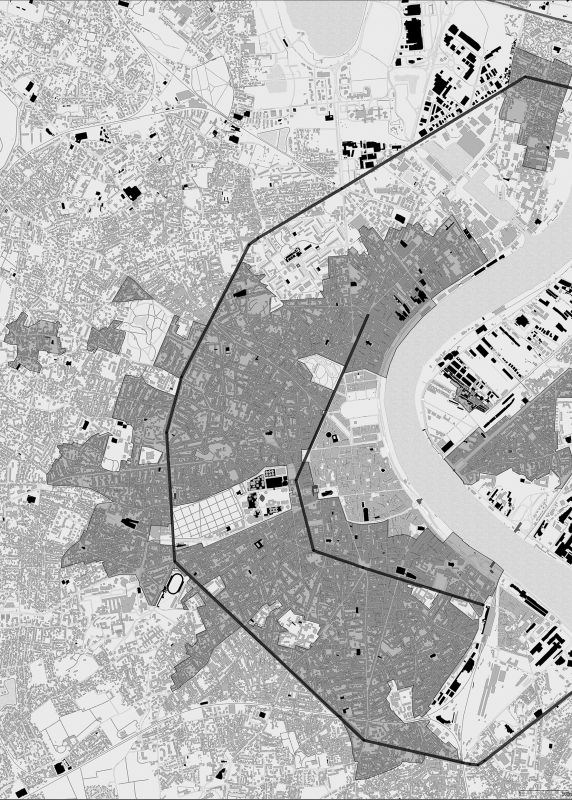 Fig. 1- Plan de la ville de Bordeaux 