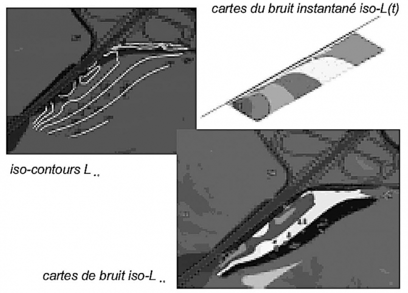 Illustration 2. Ville de Herve. Études des impacts sonore des autoroutes E40/E42 et T.G.V.Modélisation 3D et résultats de simulation 